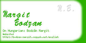margit bodzan business card