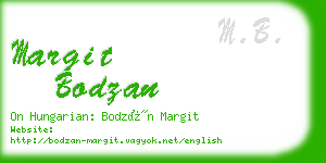 margit bodzan business card